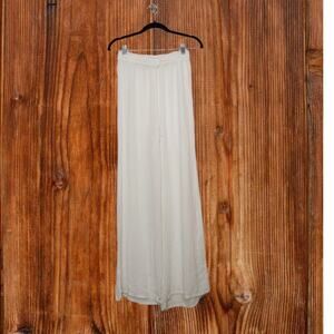 y2k IIsla & Bird Viscose White Beach Resort Cover Thin White Patns Elastic Waist